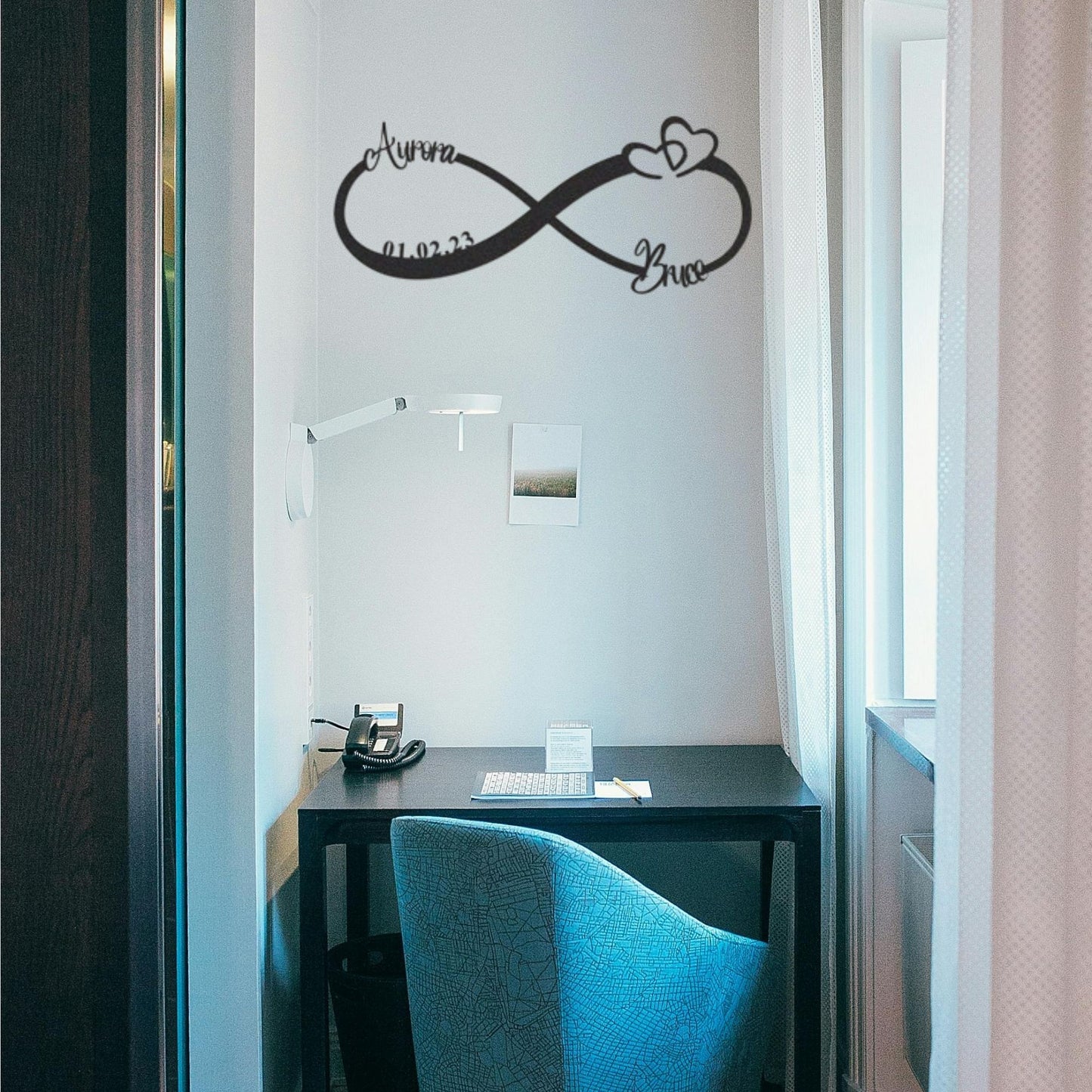 Infinity Metal Custom Name Metal Wall hanging