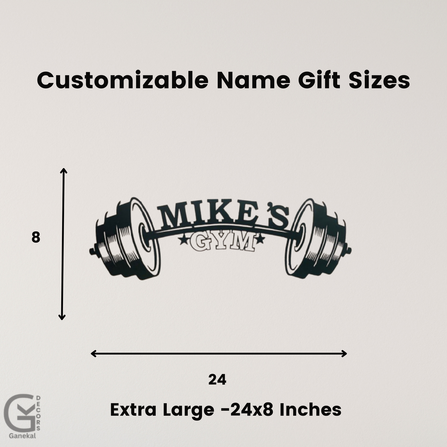 Gym Metal Customized Name Gift