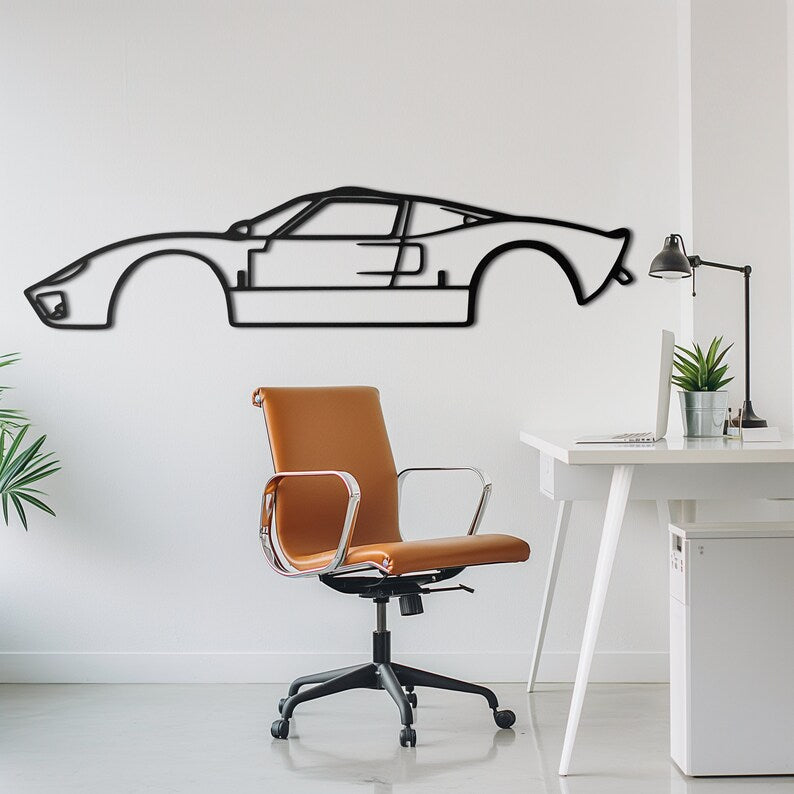 Ford GT40 Metal Wall Hanging silhouette