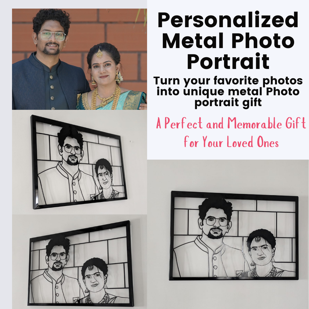 Personalized Metal Photo Portrait (Couples)