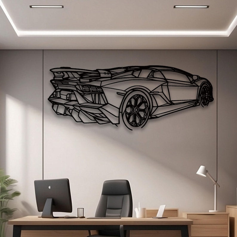 Jeep Wrangler Metal Wall Hanging silhouette