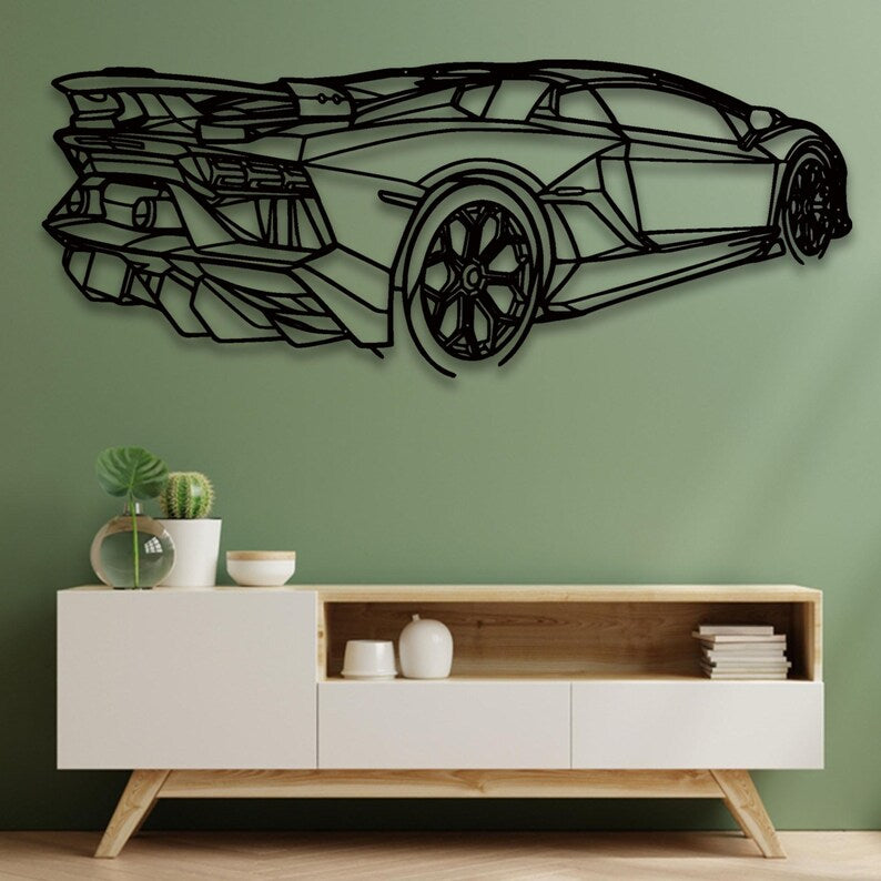 Jeep Wrangler Metal Wall Hanging silhouette