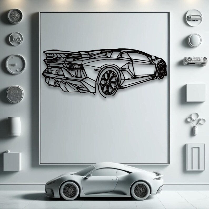 Jeep Wrangler Metal Wall Hanging silhouette