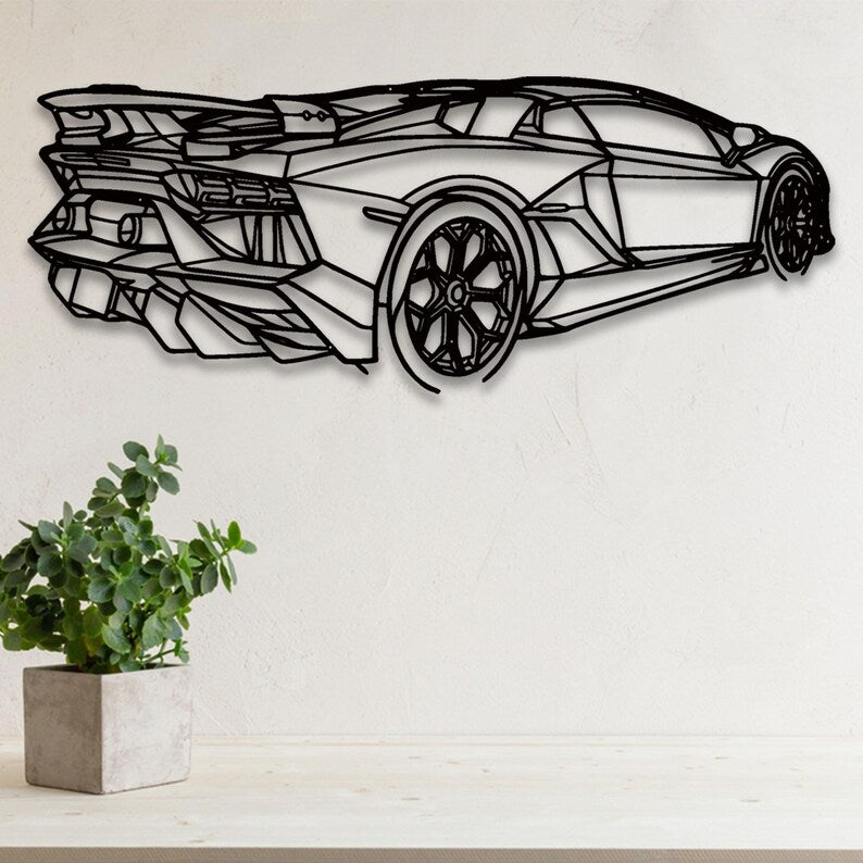 Jeep Wrangler Metal Wall Hanging silhouette