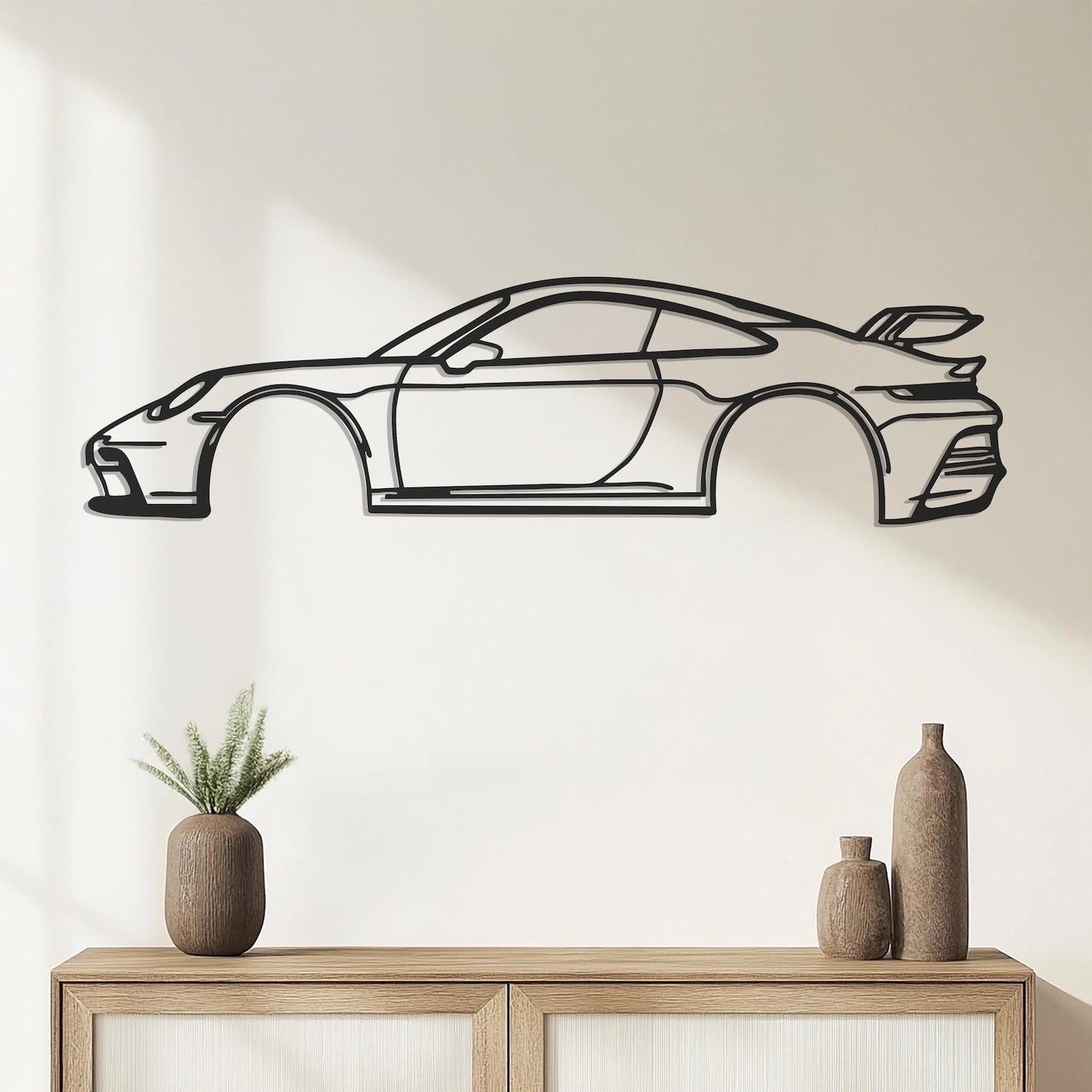 911 GT3 RS Car Metal Wall Hanging silhouette