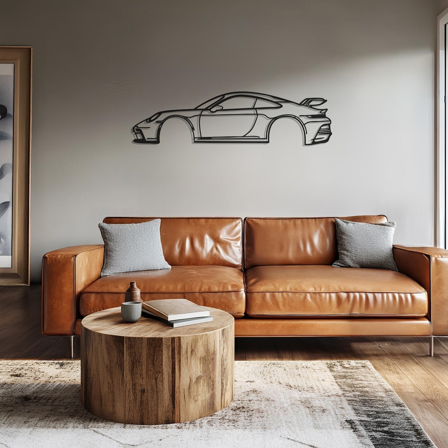 911 GT3 RS Car Metal Wall Hanging silhouette