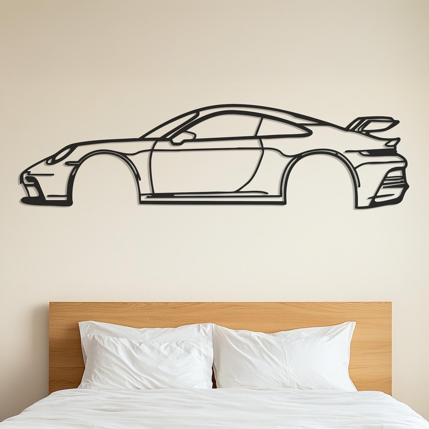 911 GT3 RS Car Metal Wall Hanging silhouette