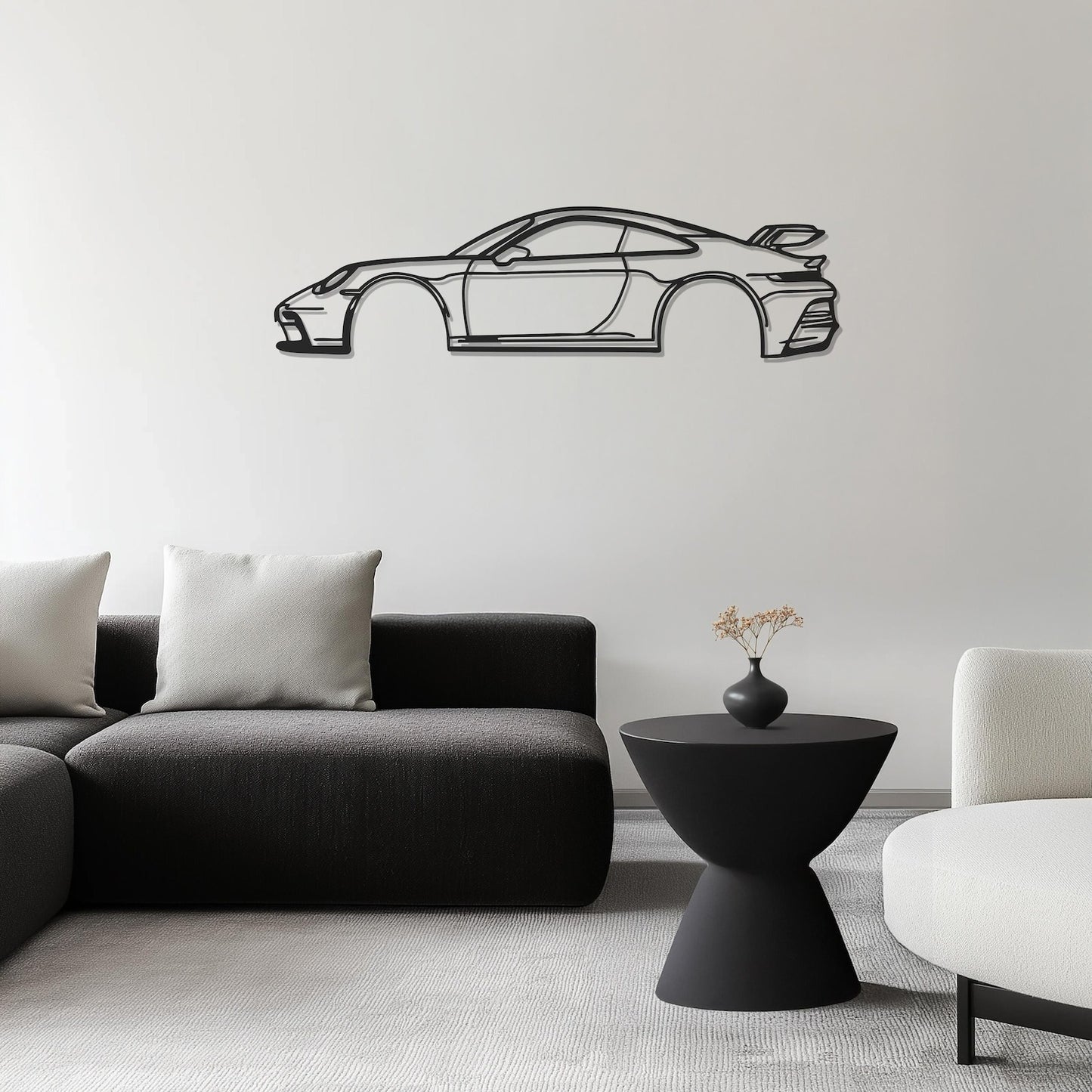 911 GT3 RS Car Metal Wall Hanging silhouette