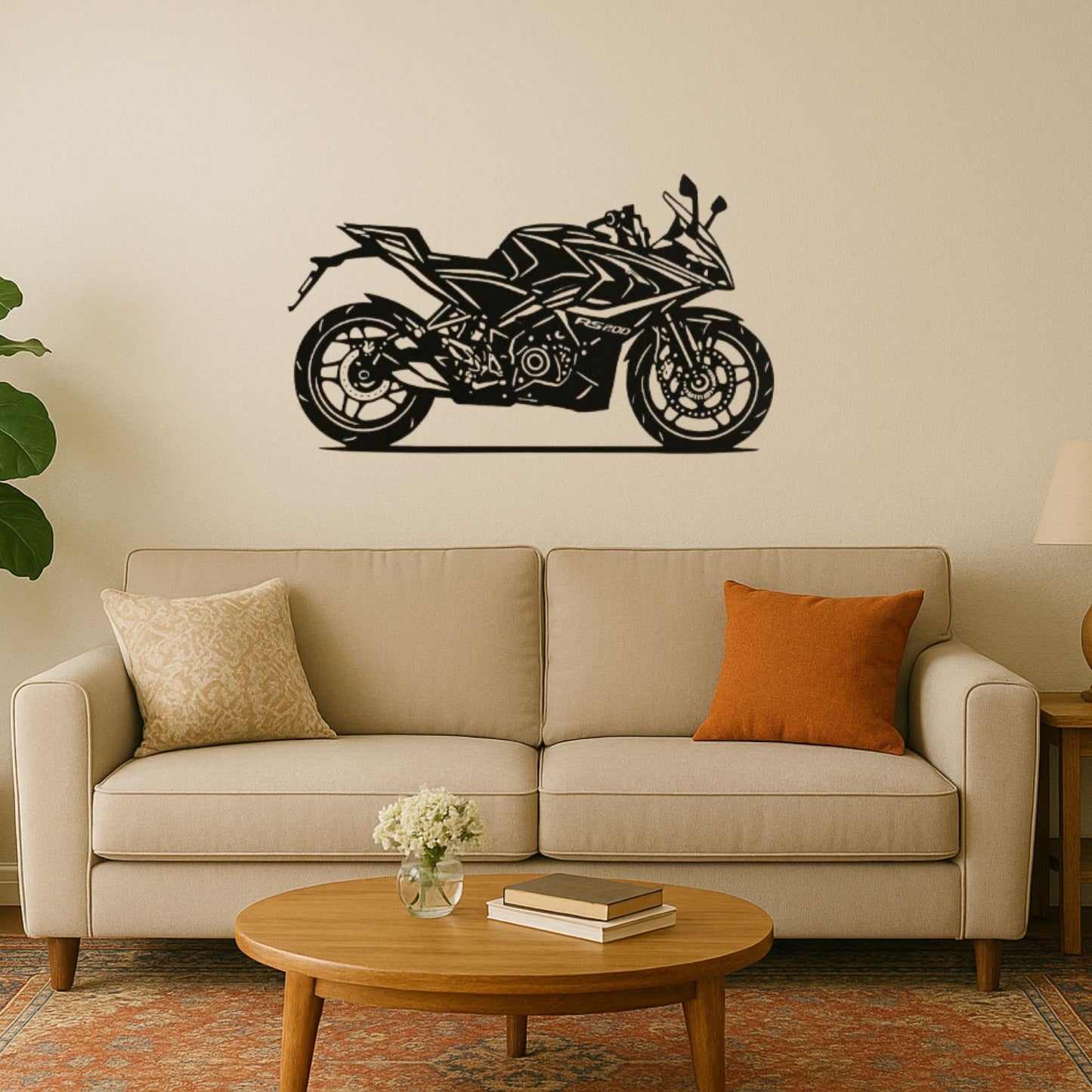Bajaj Pulsar RS 200 Metal Wall Hanging Silhouette
