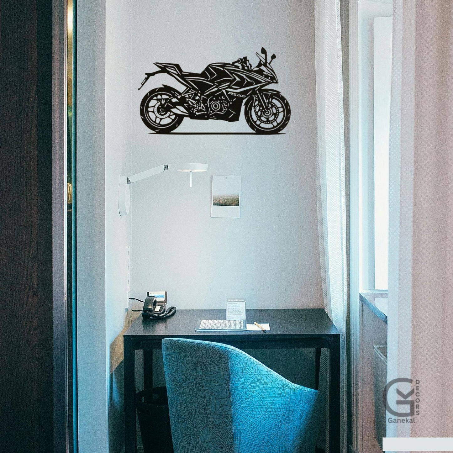 Bajaj Pulsar RS 200 Metal Wall Hanging Silhouette