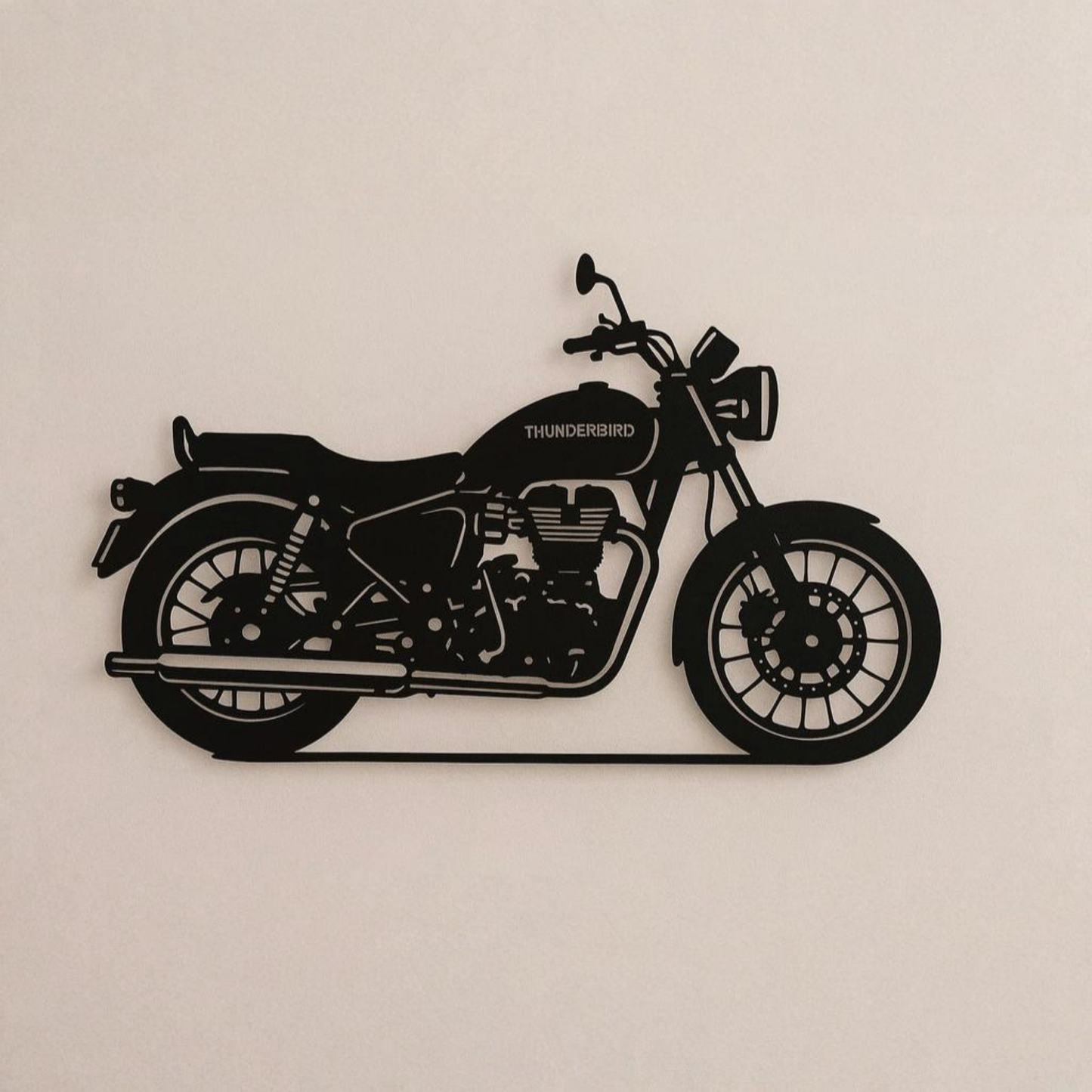 Royal Enfied Thunderbird Metal Wall Hanging Silhouette