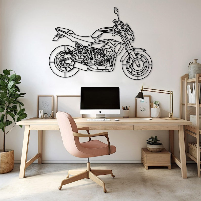 Yamaha MT07 Metal Wall Hanging Silhouette