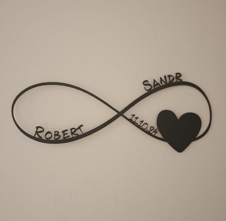 Infinity Heart Metal Custom Name Metal Wall hanging