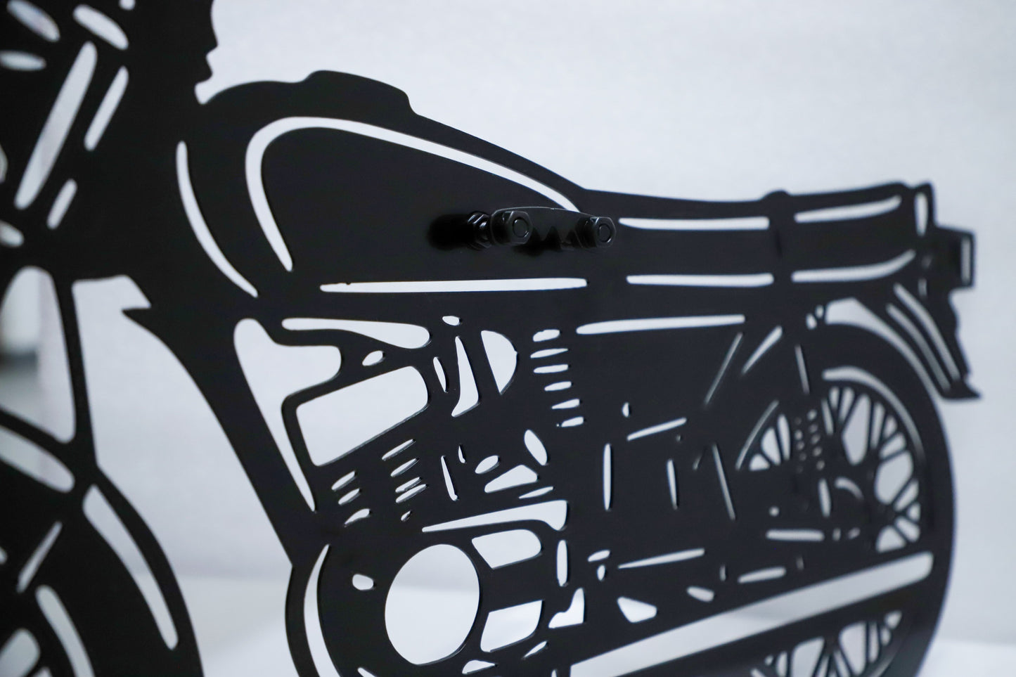 Vintage 1980 Yezdi Metal Wall Hanging Silhouette