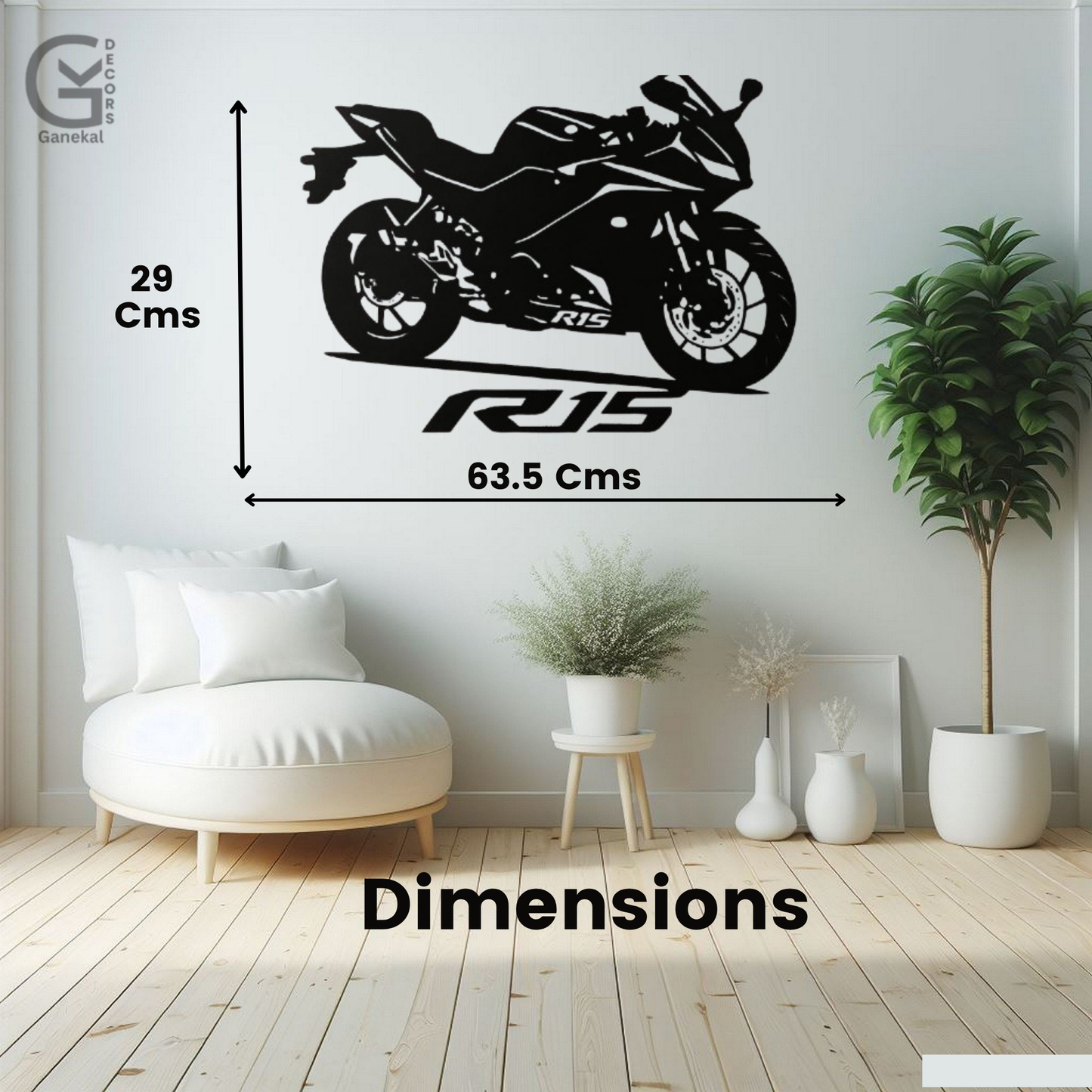 Yamaha R15 Metal Wall Hanging Silhouette