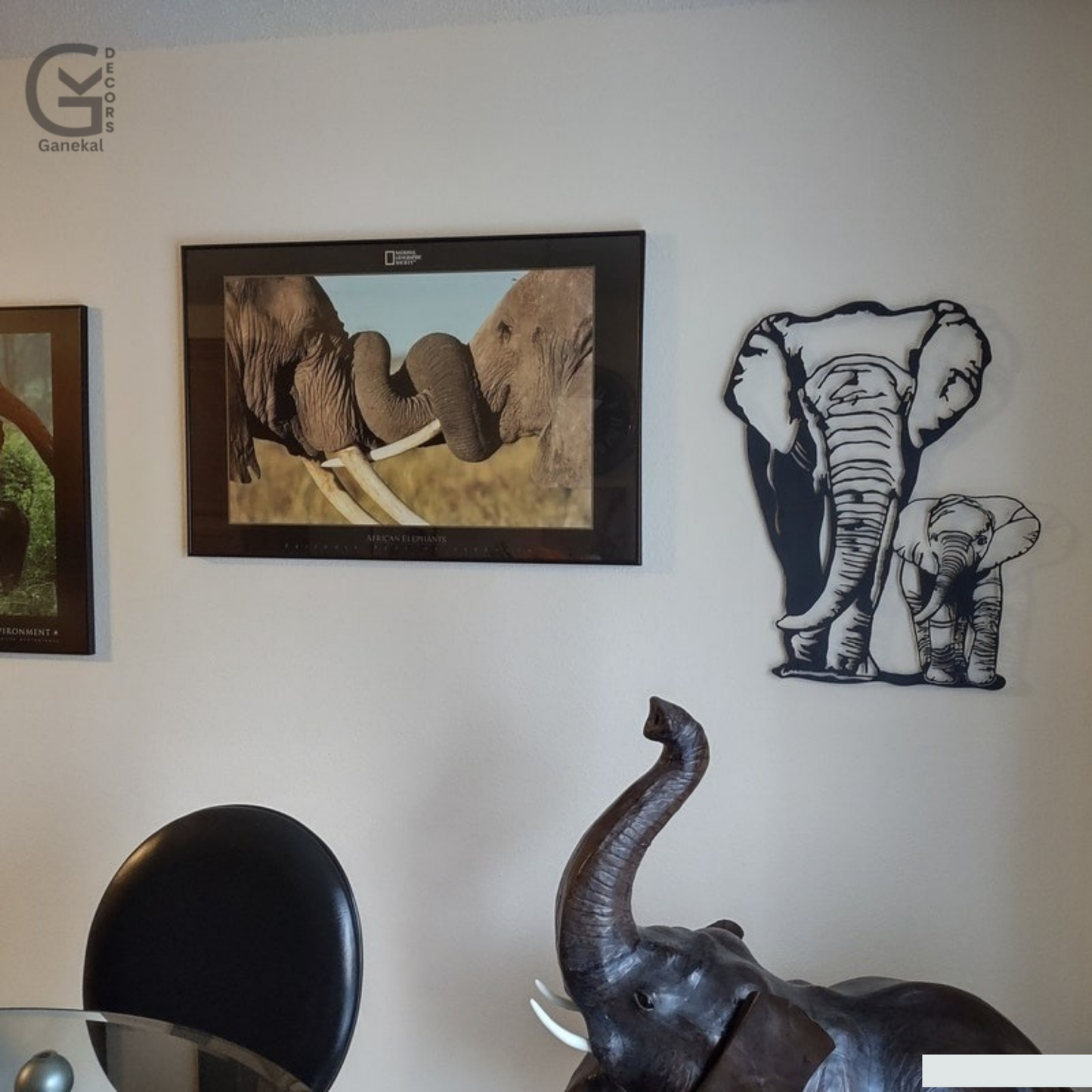 Premium Elephant Metal Wall Hanging Decor