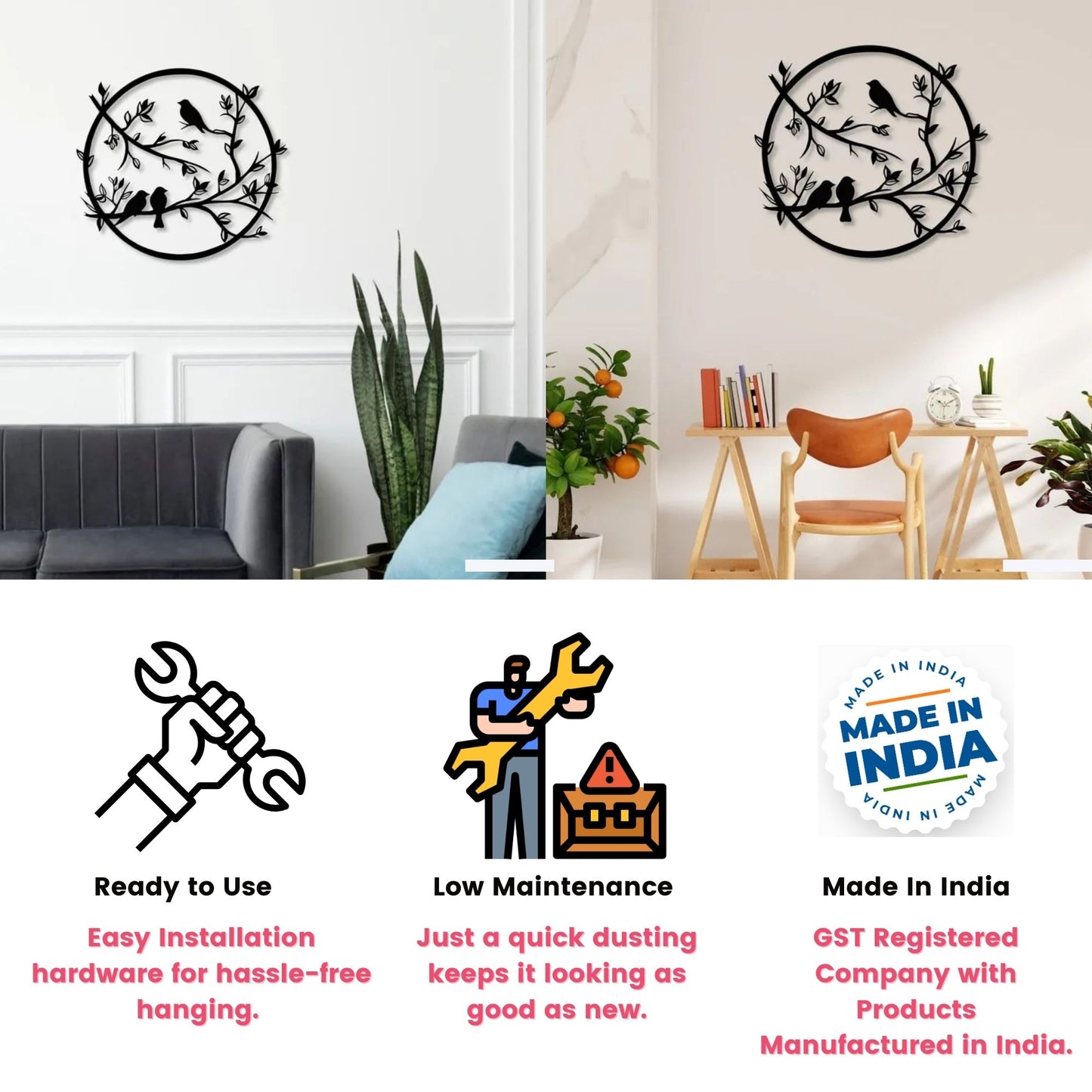 Decorative Bird Design Wall Hanging