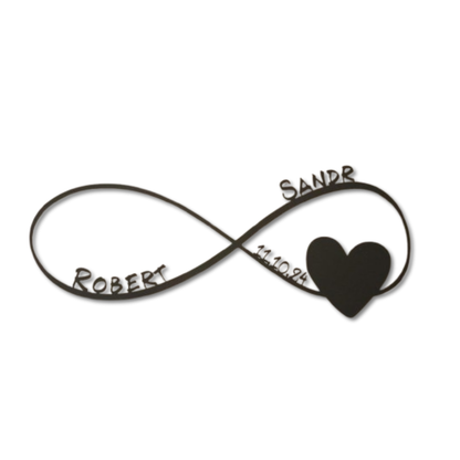 Infinity Heart Metal Custom Name Metal Wall hanging