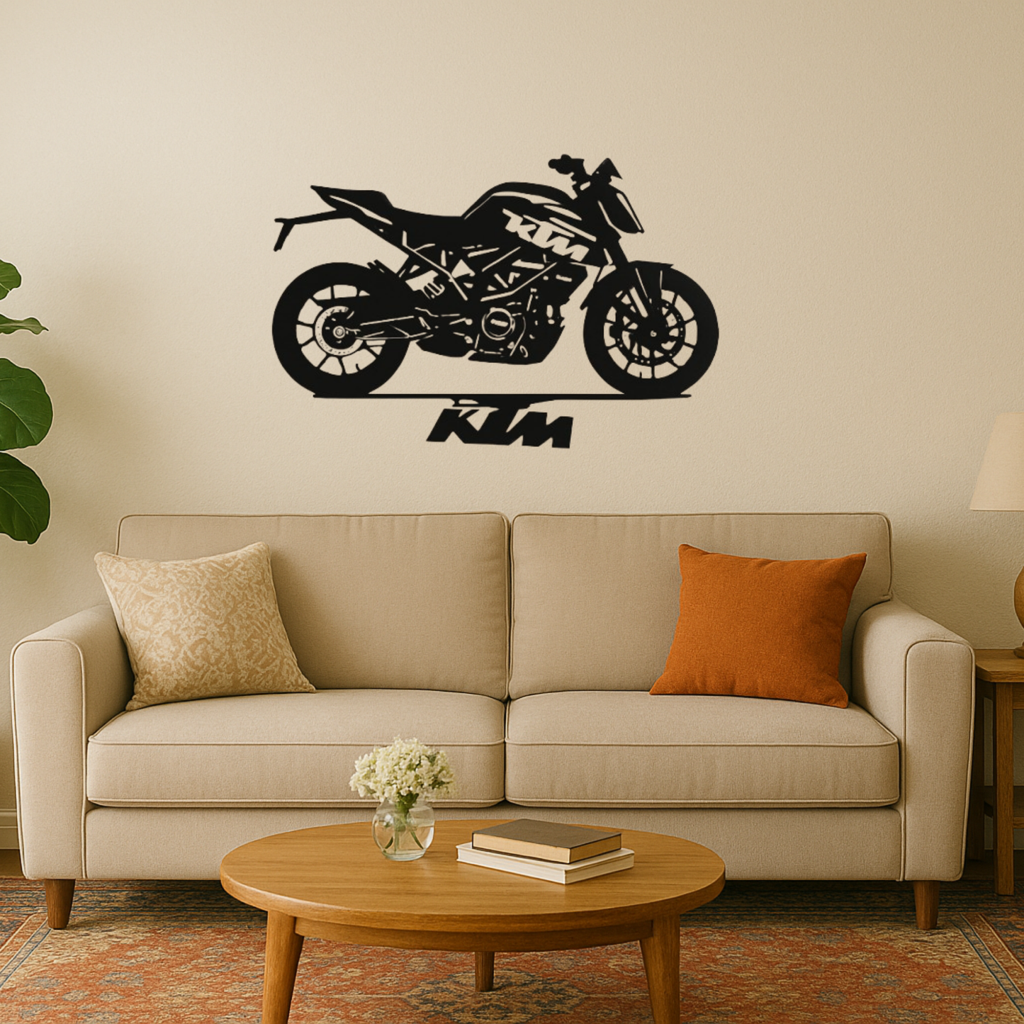 KTM DUKE Metal Wall Hanging Silhouette