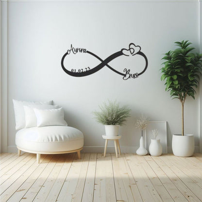 Infinity Metal Custom Name Metal Wall hanging