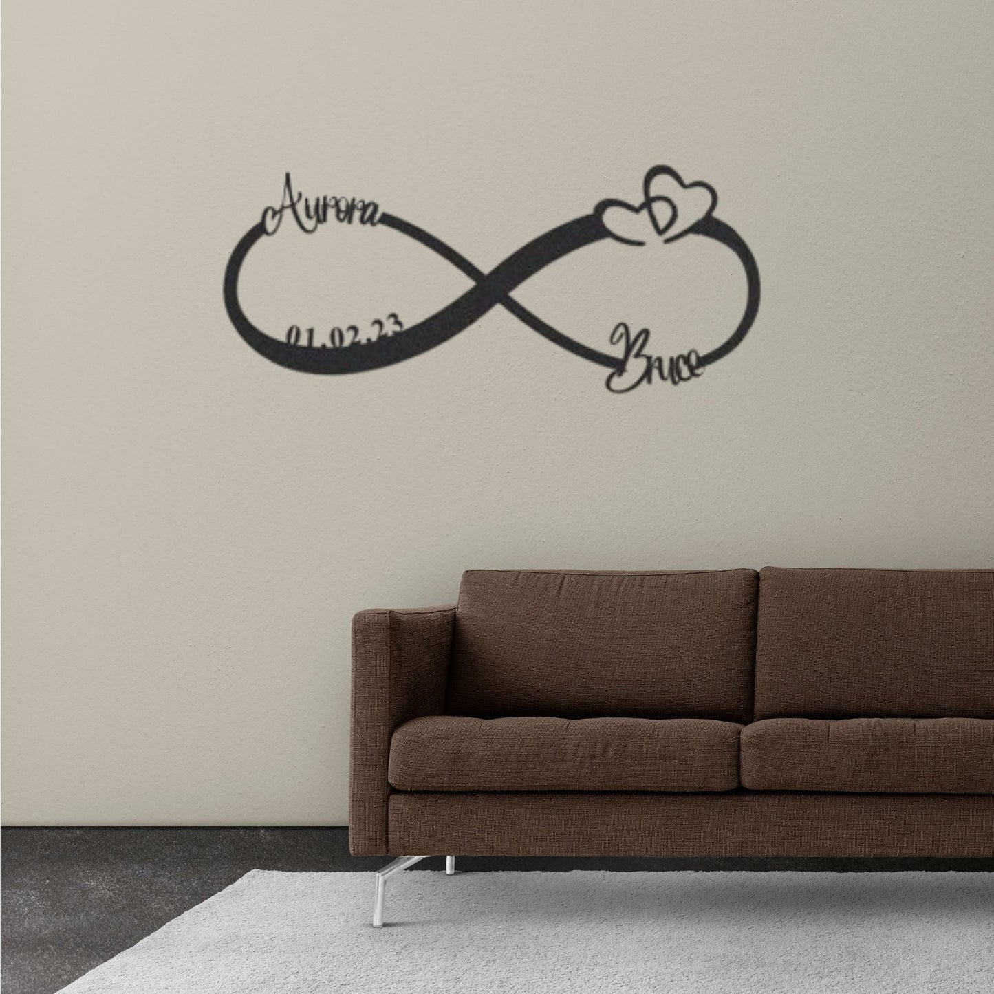 Infinity Metal Custom Name Metal Wall hanging