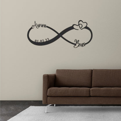 Infinity Metal Custom Name Metal Wall hanging