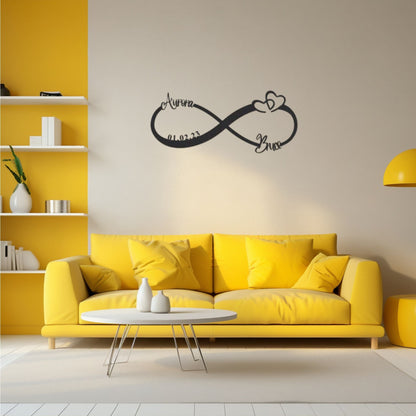 Infinity Metal Custom Name Metal Wall hanging