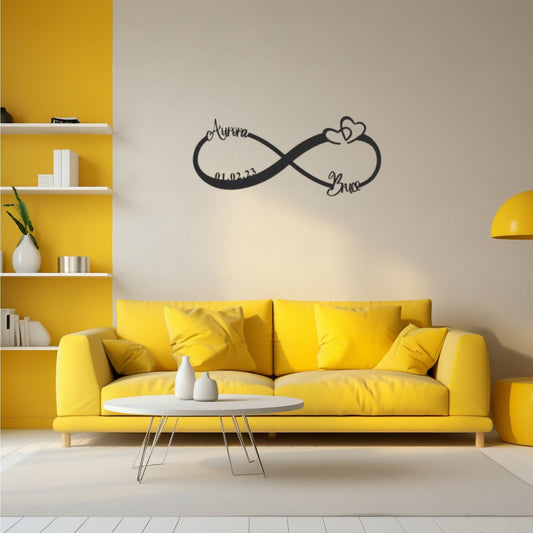 Infinity Metal Custom Name Metal Wall hanging