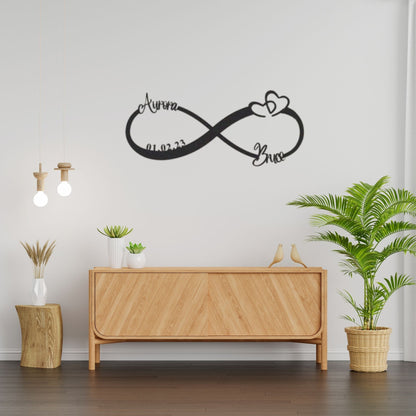 Infinity Metal Custom Name Metal Wall hanging