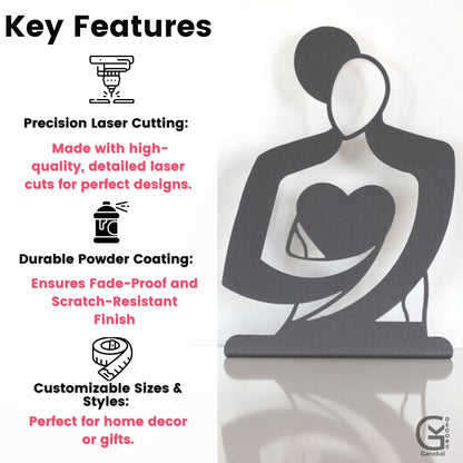 Love in Art Metal Table Decor