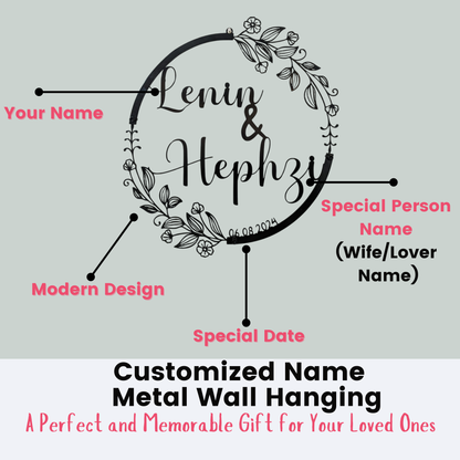 Custom Name Personalized Gift Metal Wall hanging