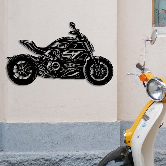 Ducati Diavel Metal Wall Hanging Silhouette