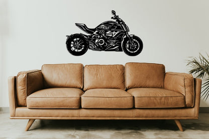 Ducati Diavel Metal Wall Hanging Silhouette