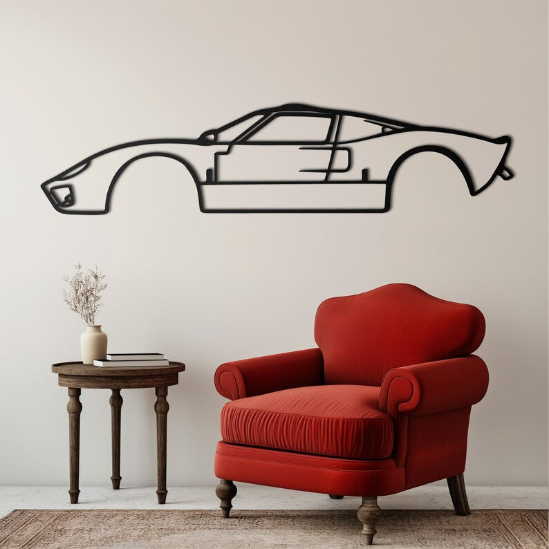 Ford GT40 Metal Wall Hanging silhouette