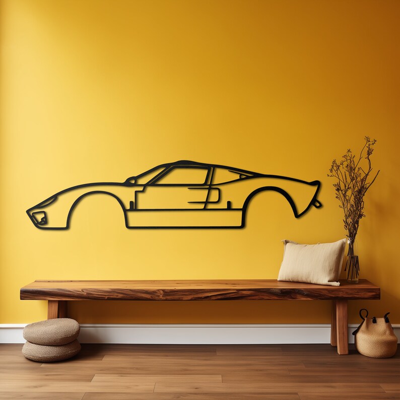 Ford GT40 Metal Wall Hanging silhouette