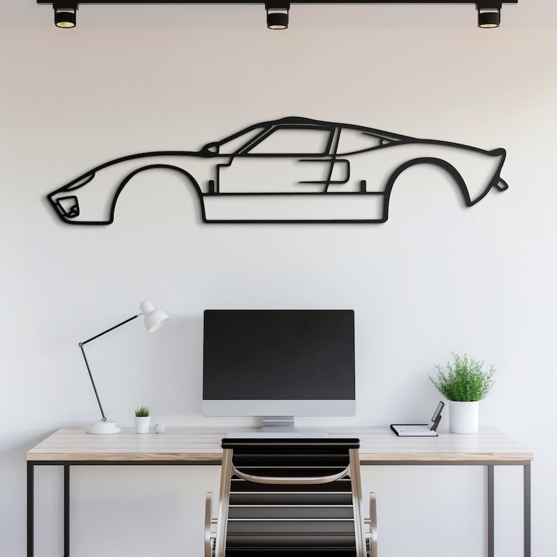 Ford GT40 Metal Wall Hanging silhouette