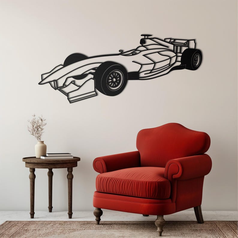 Formula 1 Metal Wall Hanging silhouette