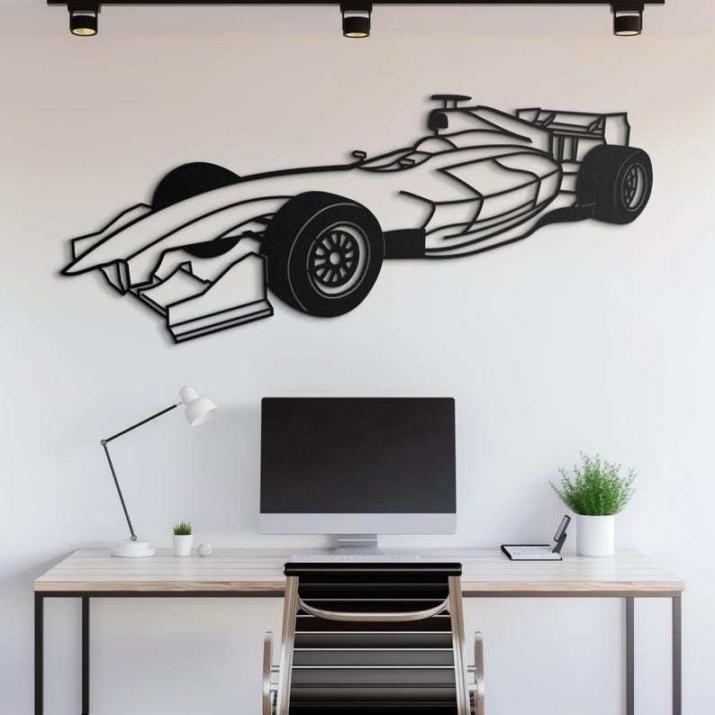Formula 1 Metal Wall Hanging silhouette
