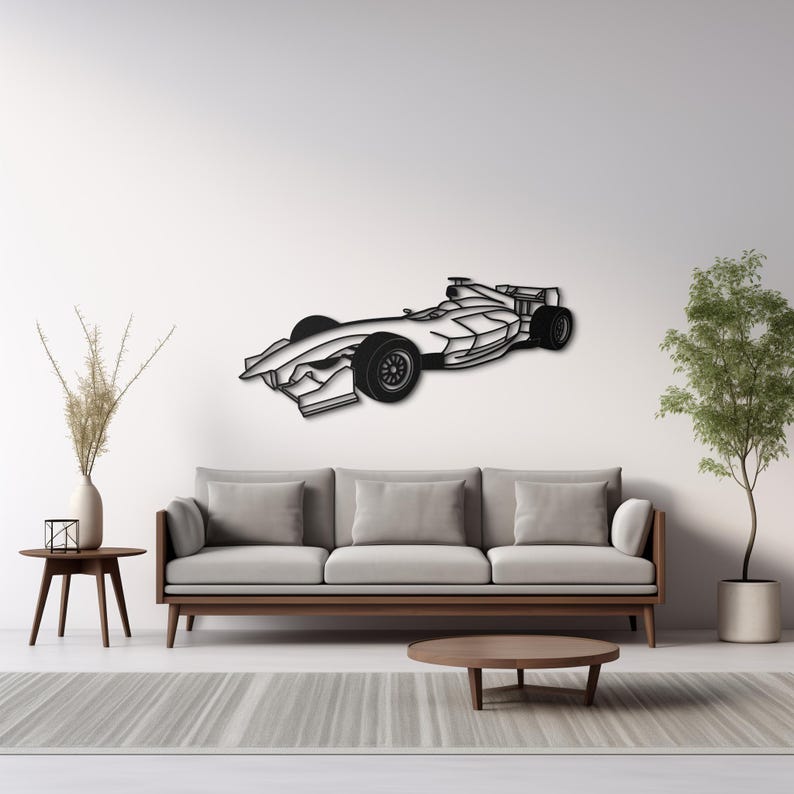 Formula 1 Metal Wall Hanging silhouette