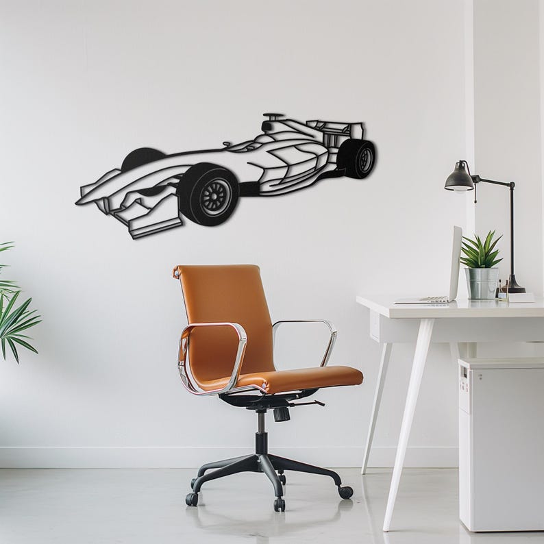Formula 1 Metal Wall Hanging silhouette