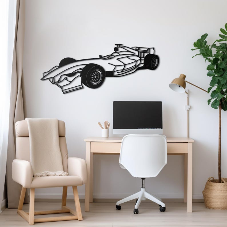 Formula 1 Metal Wall Hanging silhouette
