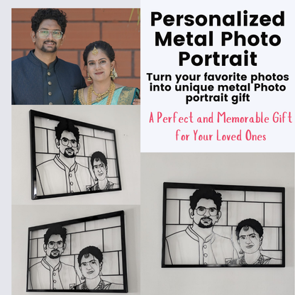 Personalized Metal Photo Portrait (Family)