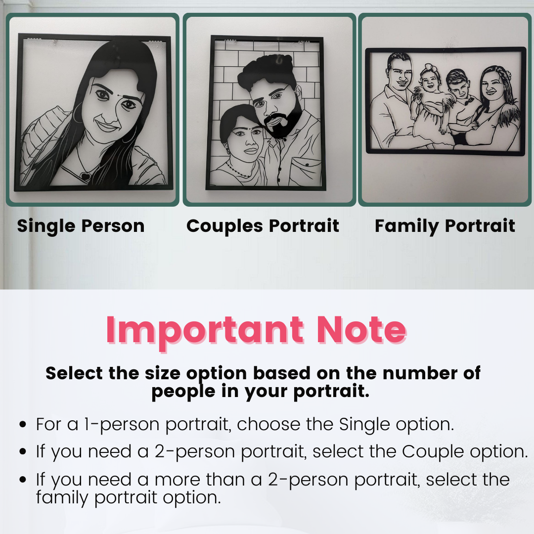 Personalized Metal Photo Portrait (Family)