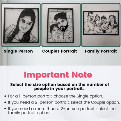 Personalized Metal Photo Portrait (Family)
