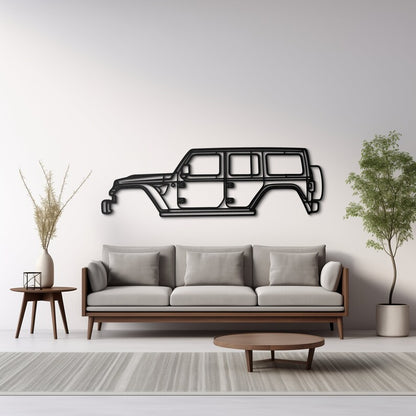 Jeep Wrangler Metal Wall Hanging silhouette