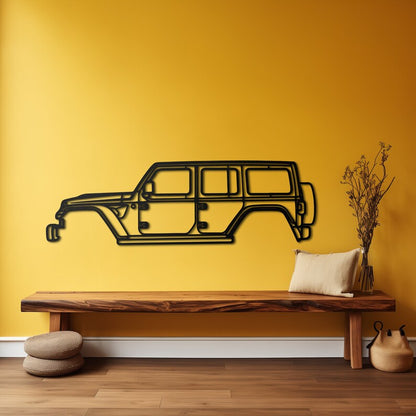 Jeep Wrangler Metal Wall Hanging silhouette