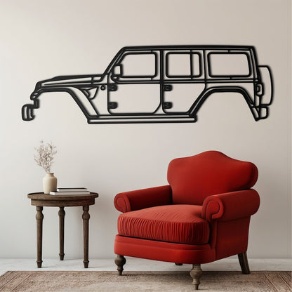 Jeep Wrangler Metal Wall Hanging silhouette