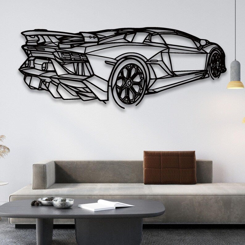 Jeep Wrangler Metal Wall Hanging silhouette