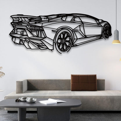 Jeep Wrangler Metal Wall Hanging silhouette