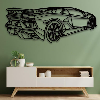 Jeep Wrangler Metal Wall Hanging silhouette